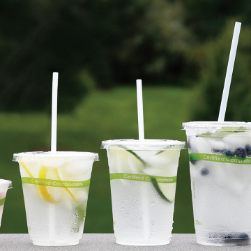 Custom Eco-Friendly 16oz Biodegradable Compostable PLA Plastic Milk Tea Cups