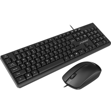 LVKI-k5c Wired Keyboard: Office, Business, Gaming, and Computer Accessory Bundle with Black Keycaps