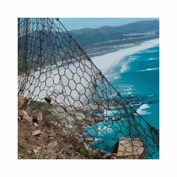 Vista de caída de rocas del anillo de escombros: red de acero para protección de pendiente flexible