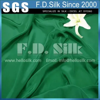 14MM Silk Crepe De Chine Width 45" Emerald-green No.21 Color