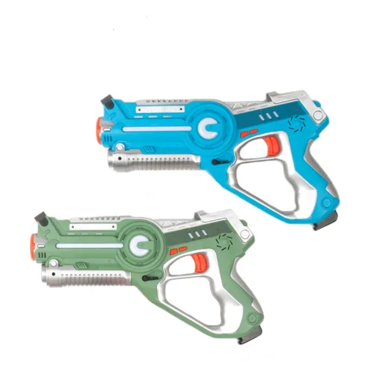 Newest Family Game: 4Pcs Infrared Shooting Laser Tag Gun Set with Sound and Vibration