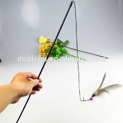 wholesale cat toy / feather cat toy / cat wand with feather/cat dangler with feather/cat teaser with feather