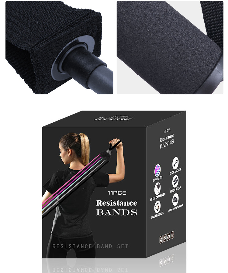 11 st Hip Long Fitness Resistance Bands Set