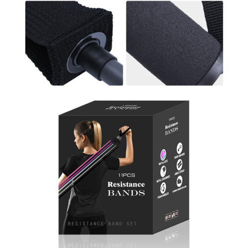 11 pcs Hip Long Fitness Resistance Bands Set
