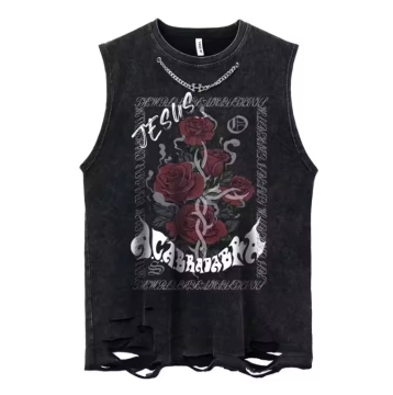 Custom Oversized Cotton Screen Printed Graphic T-Shirts, Vests & Sleeveless Tees for Men
