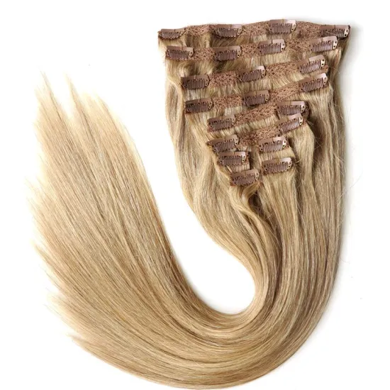 Larger Stock 100% Virgin Remy Human Hair Full Thick Ends Clip In Hair Extensions 100% Human Hair