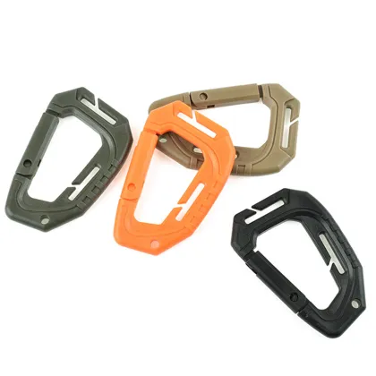 Tactical Molle Plastic Hook Carabiner for Outdoor Hiking