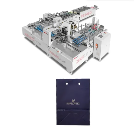 PLC Controlled Semi-Automatic Square Bottom Gluing Paper Bag Machine ZB30S