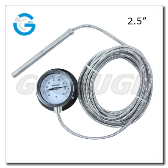 High quality all stainless steel capillary water heater thermometer