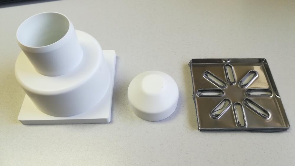 HTPP 플라스틱 10x10cm 바닥 배수 선형 / 앵글 유형 사각형 샤워 바닥 배수