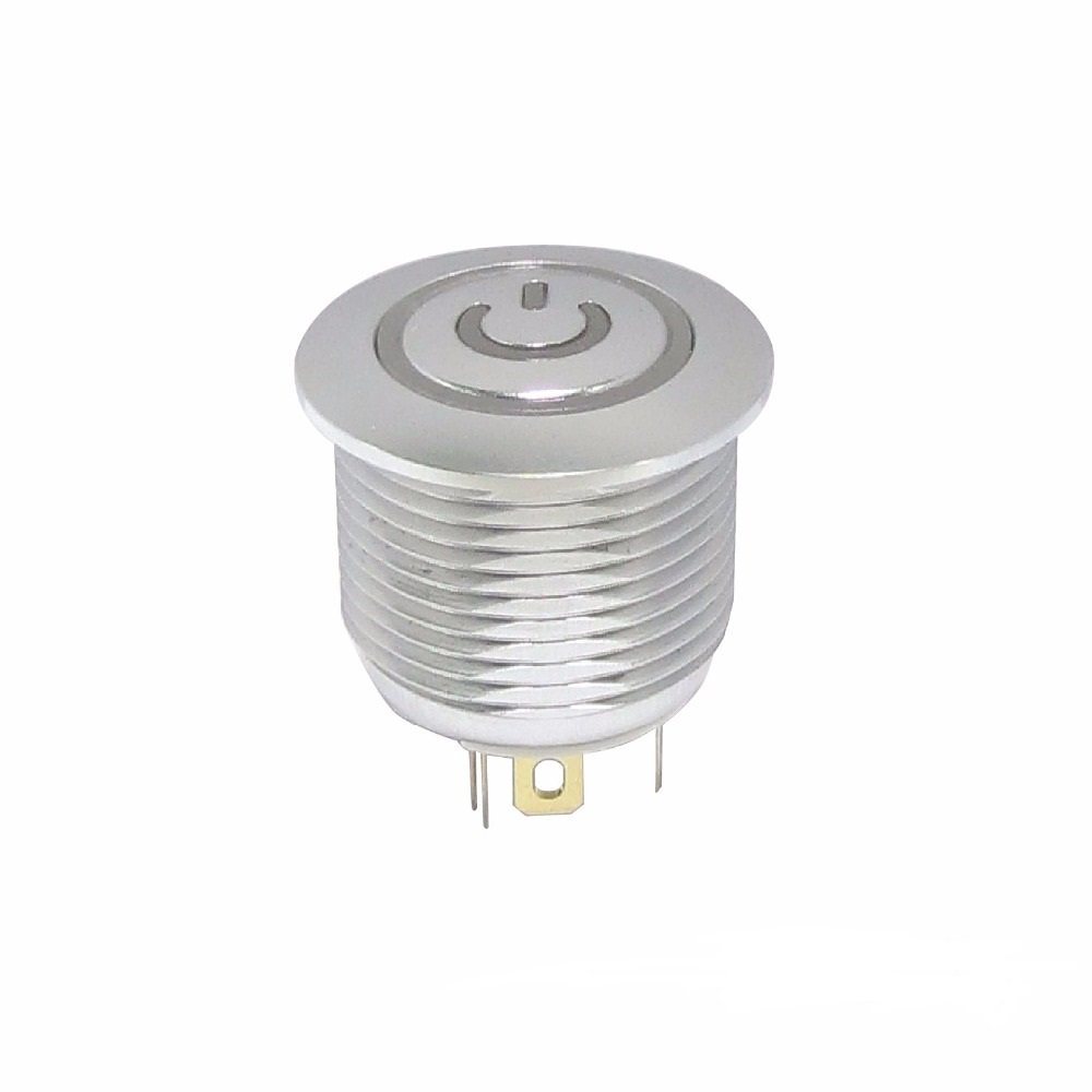 16MM LED المعادن زر التبديل