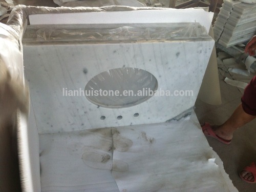 bedroom white polished marble look top Chinese white marble vanity top, Chinese white marble bathroom top