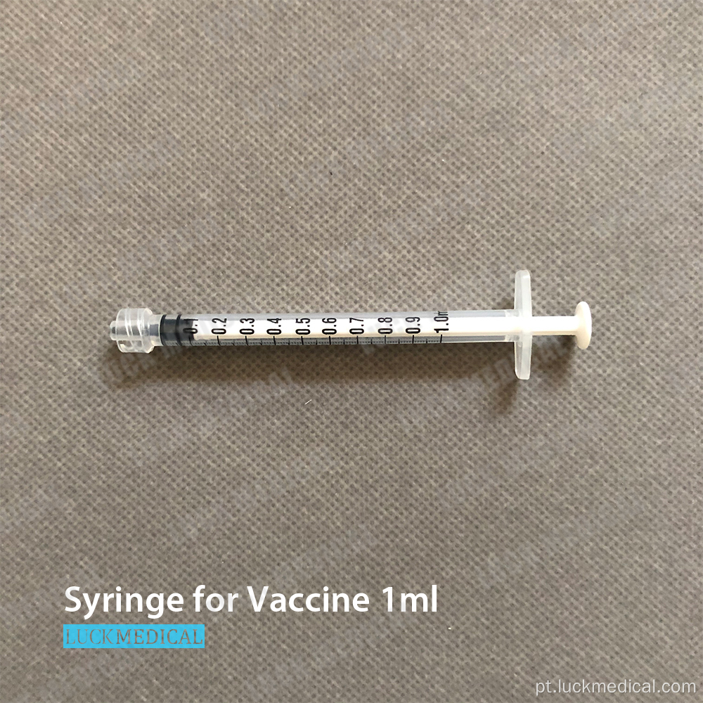 Seringa de vacina para covid 1ml intramuscular