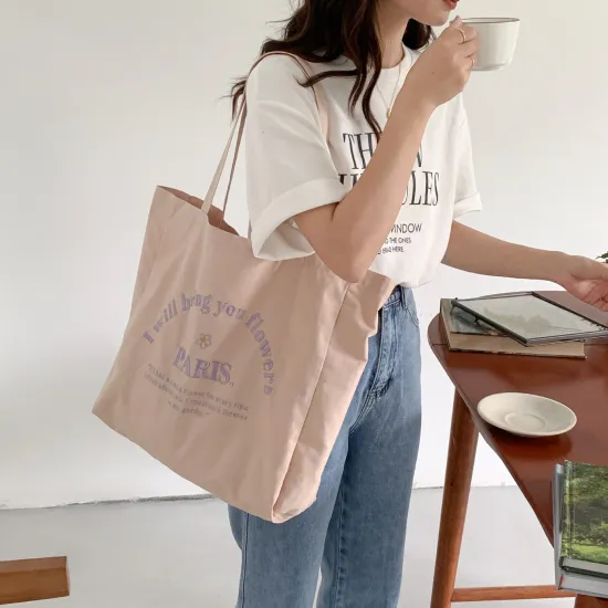 Customized Durable Cheap Portable Canvas Cotton Tote Bag