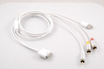 Composite AV Cable with Micro USB for iPod/iPhone/iPad