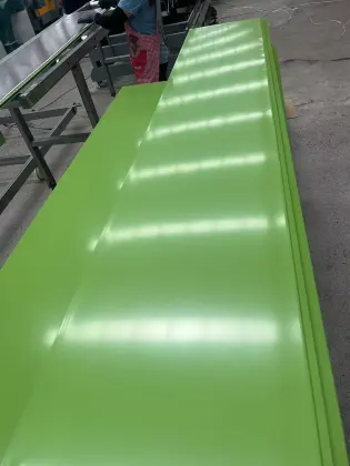 Green Flat Insulation Board Metal Exterior Wall Panel Polyurethane Core Panels
