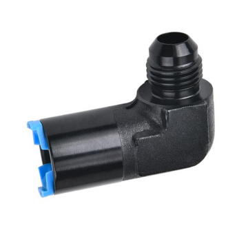 Black aluminum+plastic AN6 quick connect EFI adapter fitting