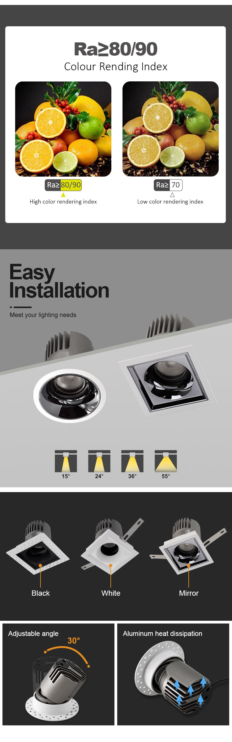 round square downlight