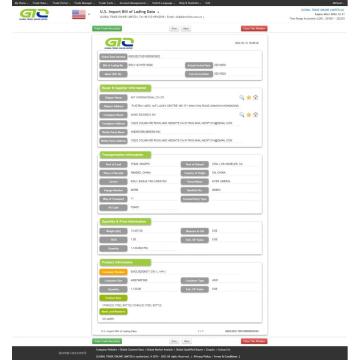 Datos de importación de botellas de acero inoxidable