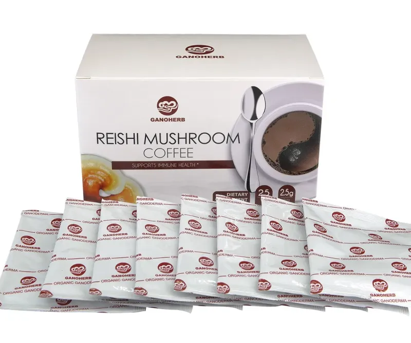 OEM Reishi Mushroom Ganoderma Black Instant Coffee 2 in 1