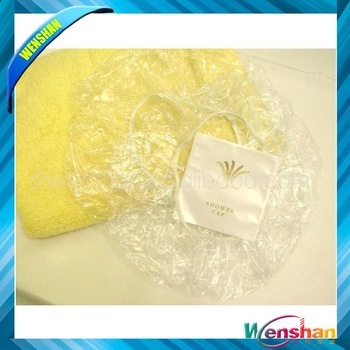 Disposable transparent hotel shower cap