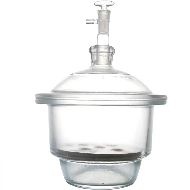 Clear Glass Vacuum Drying Desiccator with stopcock 300mm