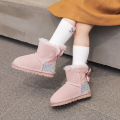 Kids Classics Snow Boots Sheepskin Pink Sequin