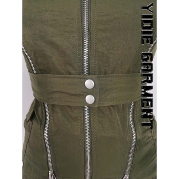 Waterproof 100% Nylon Green Aviator Corset For Women