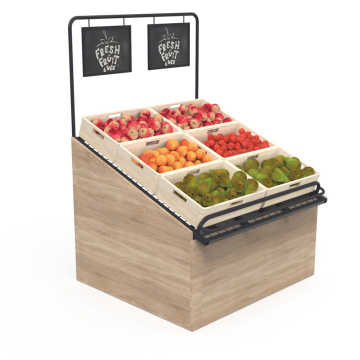 Fruit and Vegetable Refrigerated Display Rack with Wheels