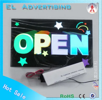 EL flashing poster digital el light box sign electroluminescent el advertising