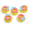 Kawaii Resin Simulation Bowknot Donut Resin Crafts Cabochon Decorative For Diy Phone Decoration