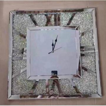 Orologio da parete diamantato a schiacciamento quadrato di alta qualità - vendita di liquidazione di fabbrica