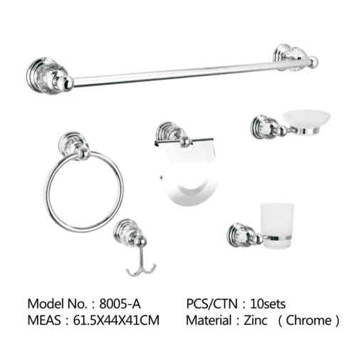 Chrome Plated Zinc Alloy Wall Mounted Bathroom Accessories