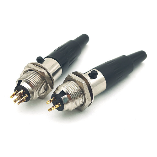 Mini XLR Male Female Chassis Mount Microphone Adapter