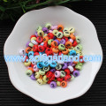 4x7MM Acrylic Opaque Coin Round Digit Number Charms 0-9