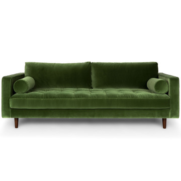 Modern Solid Wood Frame Living Room Fabric 3 Seater Sofa Sets