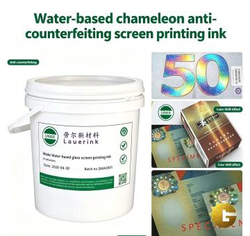 Water-based chameleon anti-counterfeiting screen printing ink