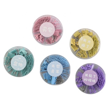 Candy Color Kawaii Binder Clips - Small Metal Paper Clips for Book Decoration