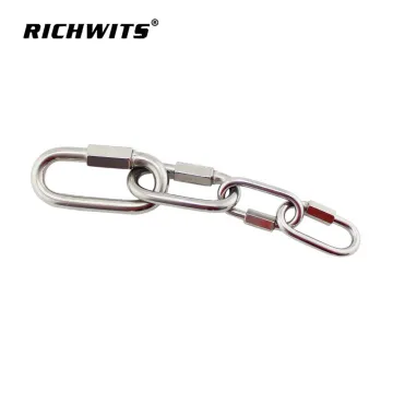 304/316 Stainless Steel Screw Safety Oval Quick Link Carabiner Ring for Chain