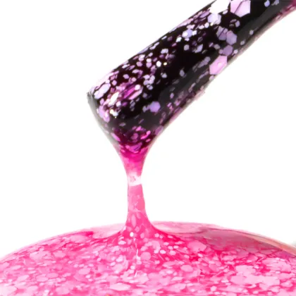 9 Color Summer Snow Glitter Gel Polish Purple OEM Customization