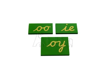 montessori equipment -Cursive Sandpaper Double Letters only montessori materials