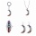 7 Chakra lava beads Yoga aura healing energy balance Necklace RINGS Earrings Keychain Jewelry Set