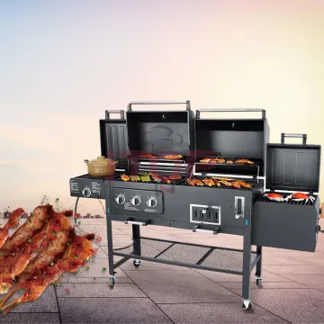 Gas Charcoal Dual-Purpose Barbecue Stove Large Multi-Functional Barbecue Grill