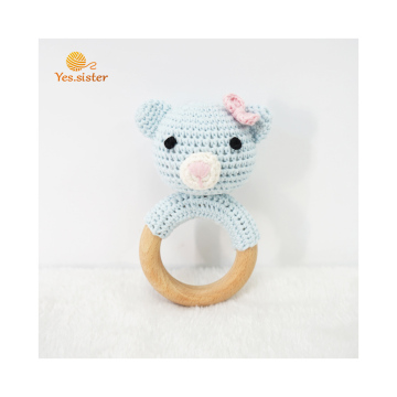 Organic Teething Toys Baby Chewing Wooden Ring