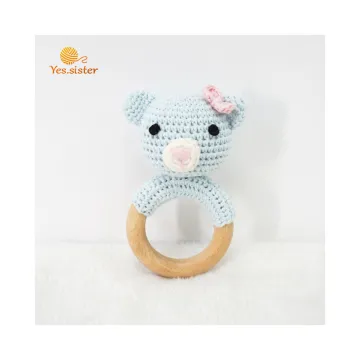 Organic Teething Toys Baby Chewing Wooden Ring