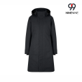 Parka com capuz à prova de intempéries com design de aba oculta
