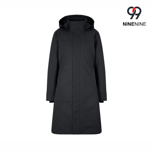 Parka com capuz à prova de intempéries com design de aba oculta