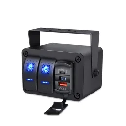 3 Gang Marine Rocker Switch Panel ON-Off