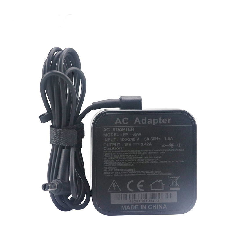 Adaptateur carré 65W19V3.42A pour ordinateur portable pour Asus avec 5,5 * 2,5 mm