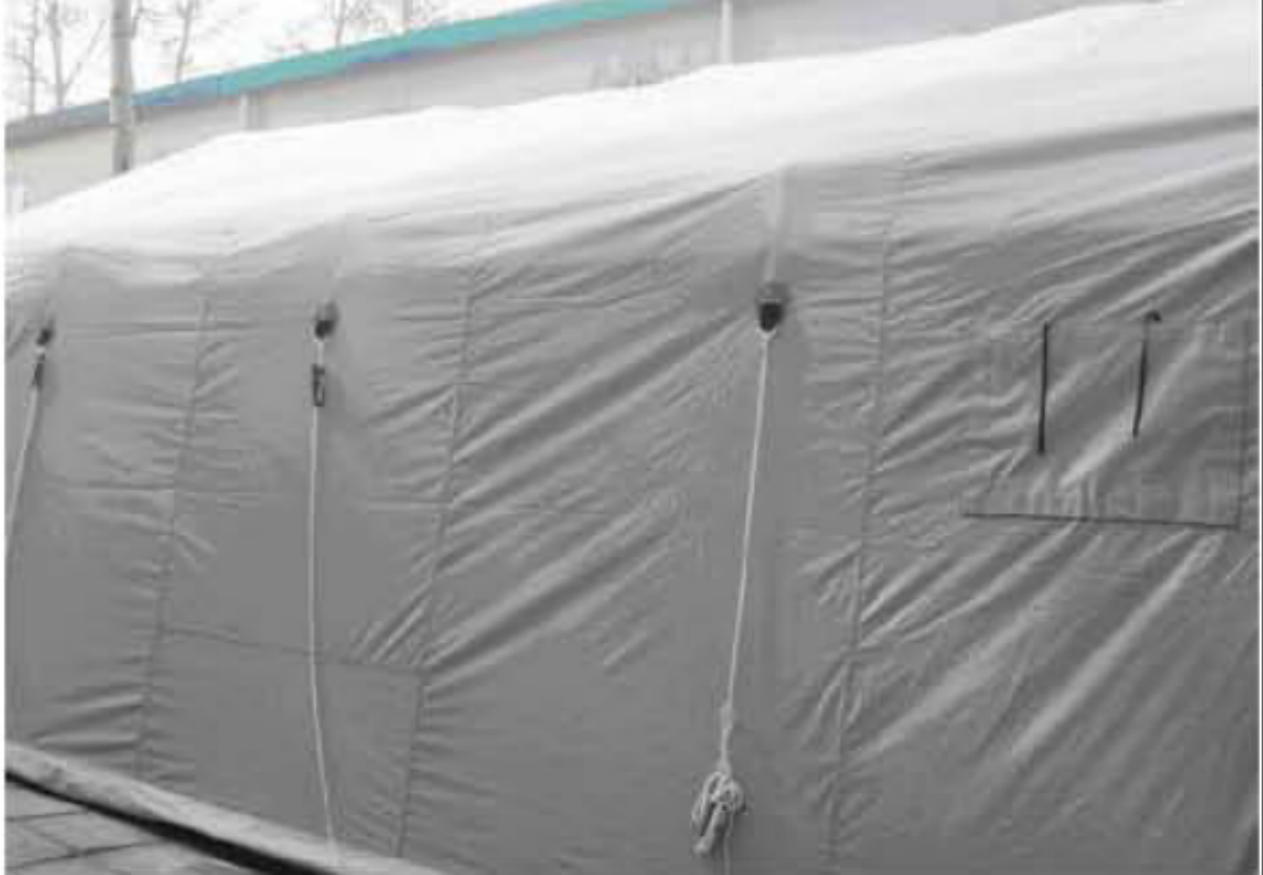 Inflatable tent canopy fabric